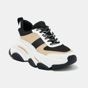 STEVE MADDEN Dragon Sneaker In Black/ Tan Size 11